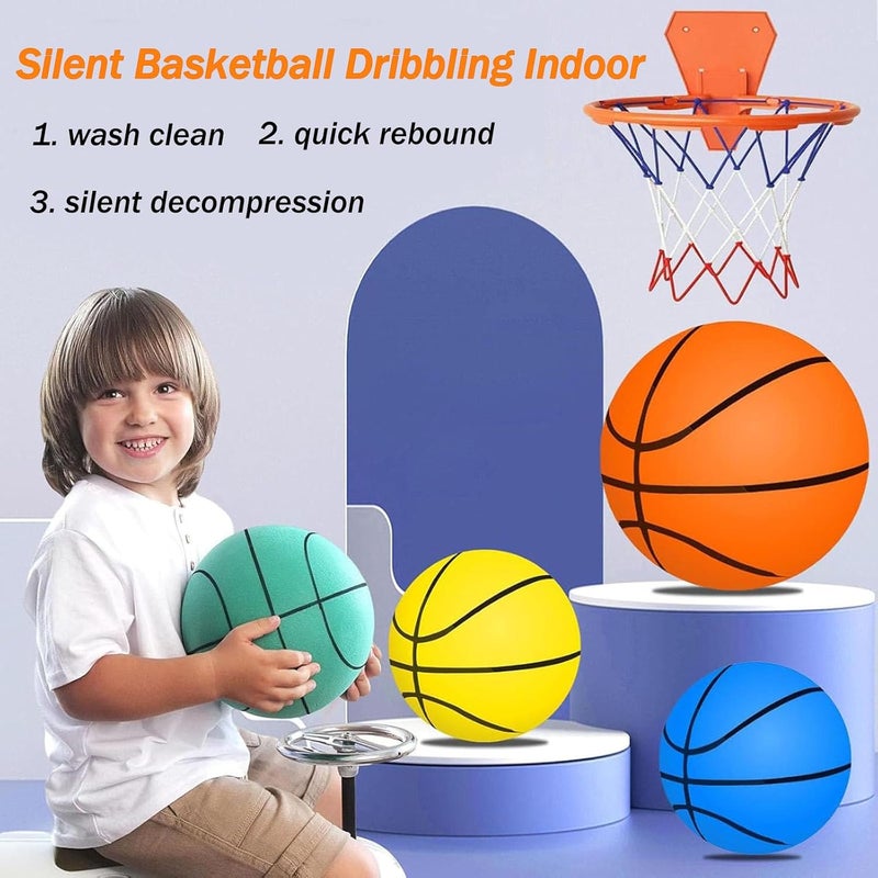 ensthee Silent Basketball Size 7, Upgrade Dribble Dream Silent Basketball, Foam Indoor Ball for Quiet Dribbling and Indoor Training, Real Feel Higher Bounce Quieter (9.4 in) - Image 4